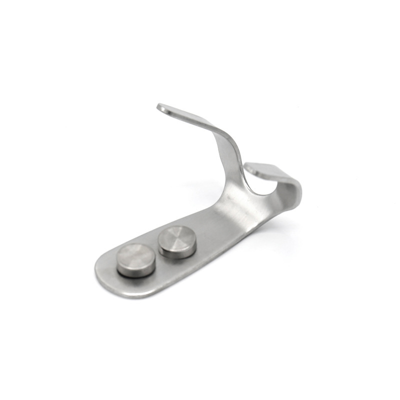 Hotel baño ropa gancho sólido detrás de la puerta Sukopu engrosada de acero inoxidable solo doble ropa gancho gabinete