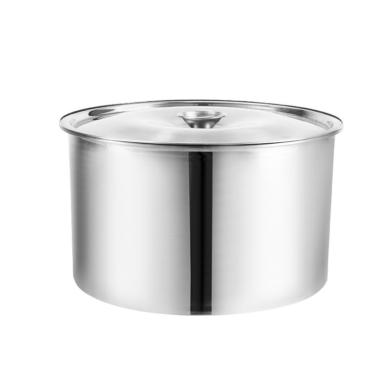304 de acero inoxidable miso comercial Hotel suministros espesado condimento no magnético olla huevo tazón con tapa redonda condimento tarro