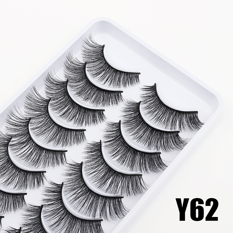 Dingsen fábrica de pestañas postizas suministro estable transfronterizo 10 pares de maquillaje nude COS pestañas de pequeño demonio