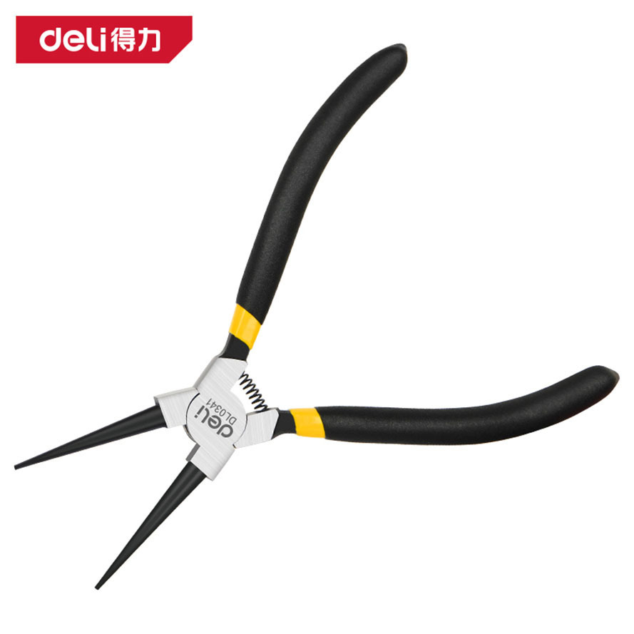 得力工具DL0341日式内直卡簧钳7寸铬钒钢DL0343DL0344DL0342