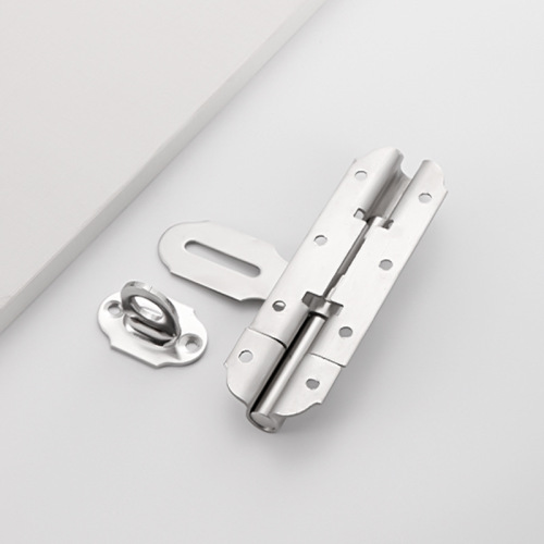 Thickened stainless steel exposed latch with lock buckle anti-theft door door warehouse latch exposed door bolt old-fashioned door buckle