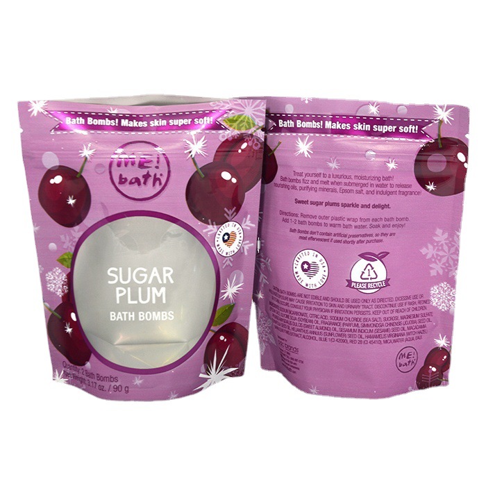 食品樱桃干蔓越莓软糖自立阴阳袋半透明洗铝拉链自封塑料包装袋子