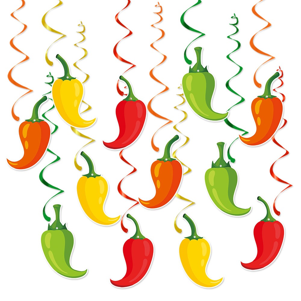 Nuevos productos transfronterizos México 5 de mayo decoración de fiesta chile colgante espiral atmósfera de cumpleaños decoración espiral image 7