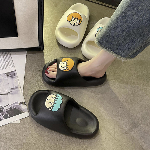 Thick-soled sandals and slippers for women to wear in summer,  new style, cartoon cute, indoor and home, non-slip soft bottoms