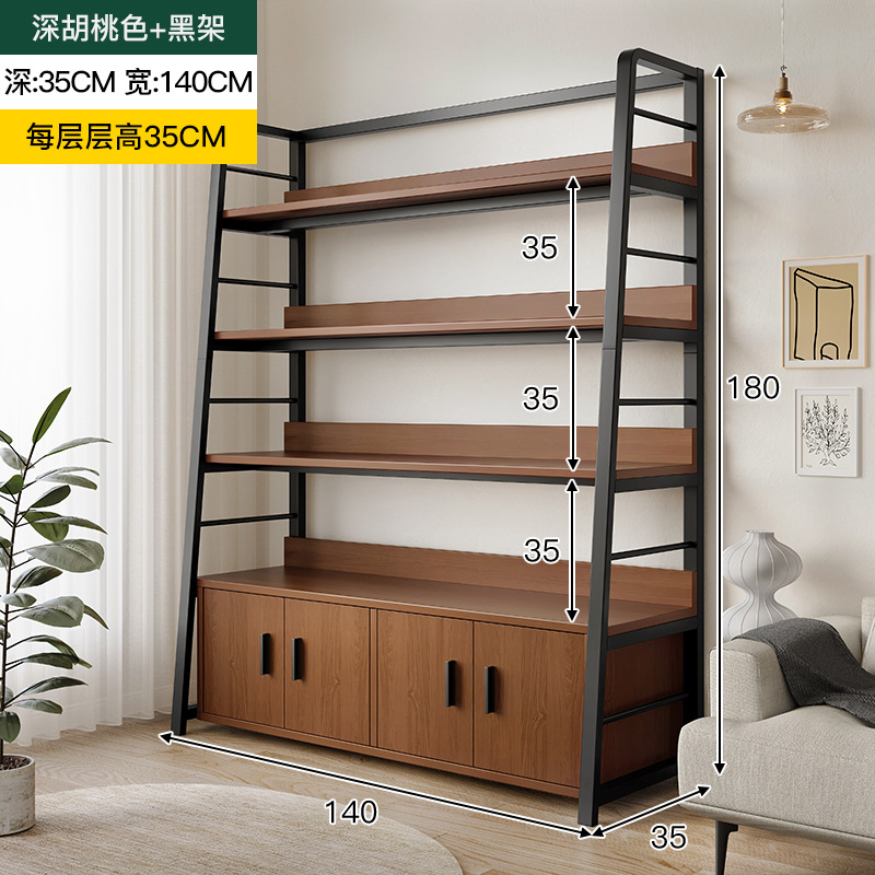 Estante de almacenamiento multicapa estante de exhibición de piso con puerta de gabinete estante de almacenamiento de exhibición de supermercado armario integrado contra la pared