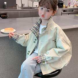 女童春装外套2025新款洋气女孩春秋季大童夹克衣服时髦儿童装上衣