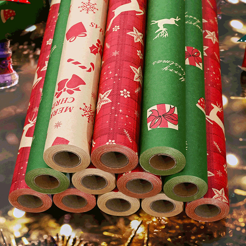 新しいクロスボーダークリスマス包装紙 5.1m ロール大型ギフトギフト包装紙|undefined