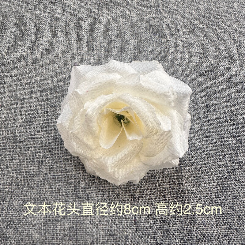 仿真花8cm玫瑰花头簪花插花摄影道具工艺品花环装饰假花厂家现货|undefined