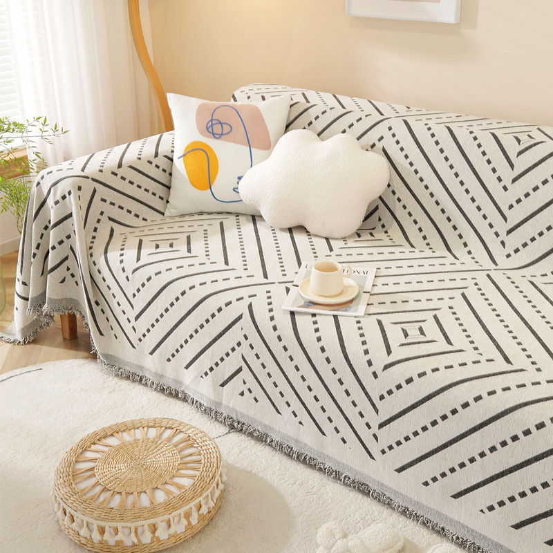 Cubierta de sofá estilo ins tela cubierta de sofá a prueba de polvo todo incluido cubierta de sofá de doble cara manta cubierta completa cojín de estilo nórdico