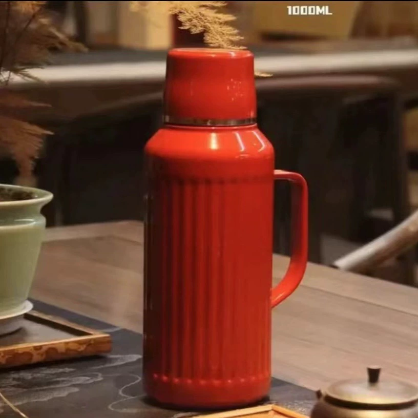 Mechanical thermos, capacious glass, tea cup, vacuum teapot, keeps constant temperature