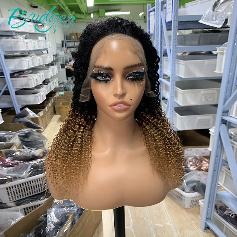 13*4 stitching lace frontal real hair T1b/30 new Human Hair wigs_voghion.com