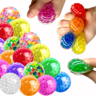 Cross-Border New Vent Water Ball Pinch Music 3.5Cmtpr Soft Rubber Adult Squeeze Ball Grape Ball Play