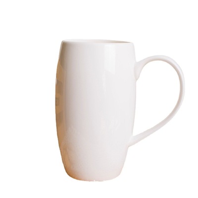 唐山厂家大容量马克杯纯白创意广告礼品陶瓷水杯子牛奶骨瓷杯
