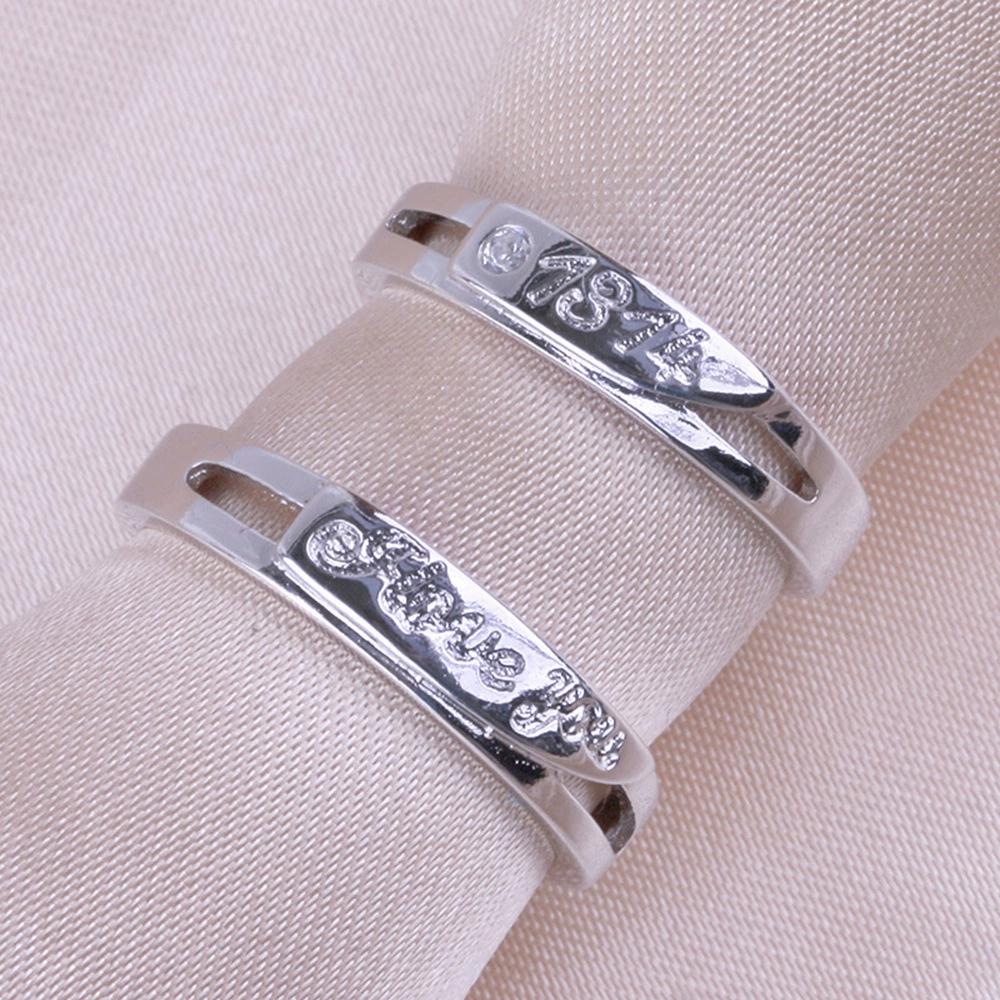 唯华 Silver ring for beloved, bright catchy style, Switzerland, simple and elegant design