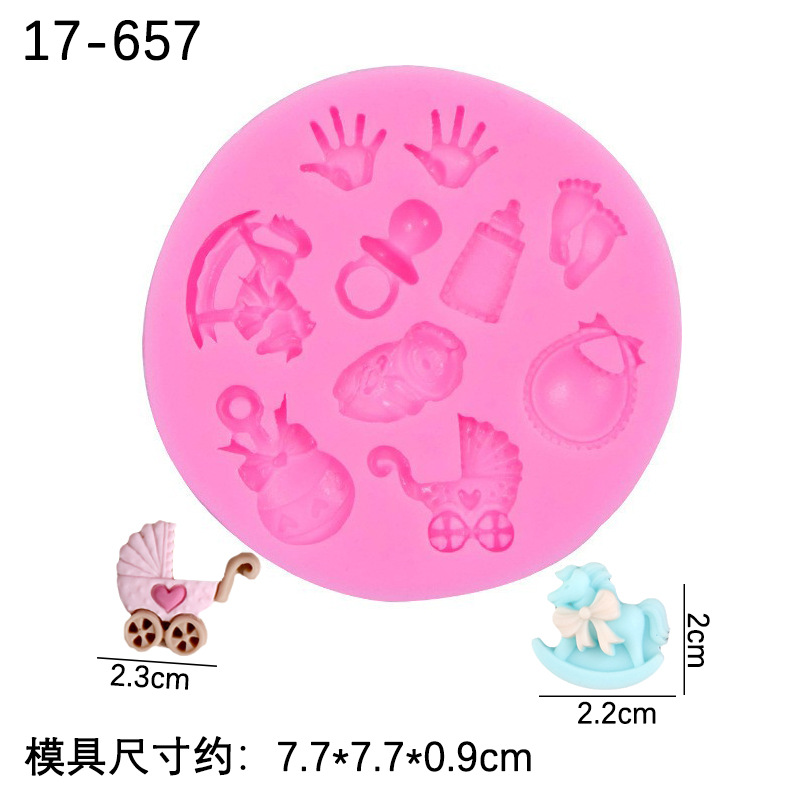 Bebé pequeña Palma pequeñas huellas troyano biberón pacificar boca pie molde de silicona chocolate fondant cake Decoración