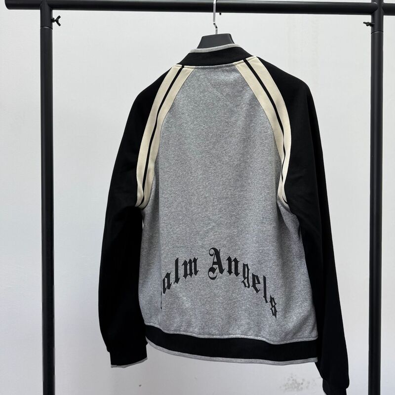 Cross-Border Supply 2025 Autumn and Winter New Letter Printed Jacket Color Matching Baseball Jacket Jacket for Men and Women Cross-Border Supply 2025 Autumn and Winter New Letter Printed Jacket Color Matching Baseball Jacket Jacket for Men and Women
