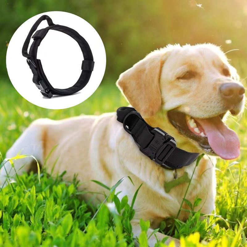 Collar de perro táctico transfronterizo fuerte, anti-ganancia, cadena de perro a prueba de explosiones, perro caballo, Golden Retriever, perro pastor alemán, collar de perro mediano y grande