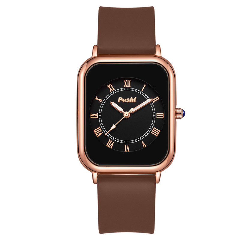 POSHI moda de todos los partidos de los hombres y las mujeres reloj de cuarzo fábrica al por mayor de moda creativa de silicona luminoso pequeño reloj cuadrado