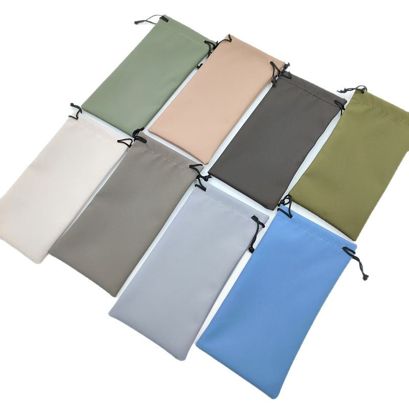 Estuche para gafas, bolsa para gafas, color sólido para estudiantes, hombres y mujeres, bolsillo con cordón, bolsa para gafas de sol, bolsa para gafas de sol, bolsa para ojos