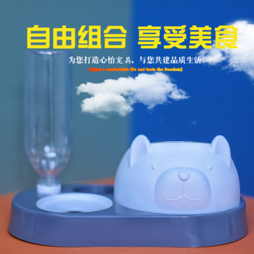 Cat bowl ceramic food bowl protects cervical vertebra, automatic drinking water, inclined mouth, cat food bowl, rice bowl, kitten drinking water, prevents overturning