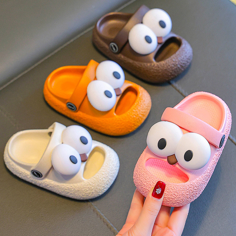 Zapatillas para niños de verano interior y exterior ojos de dibujos animados para bebés bañar zapatillas para hombres