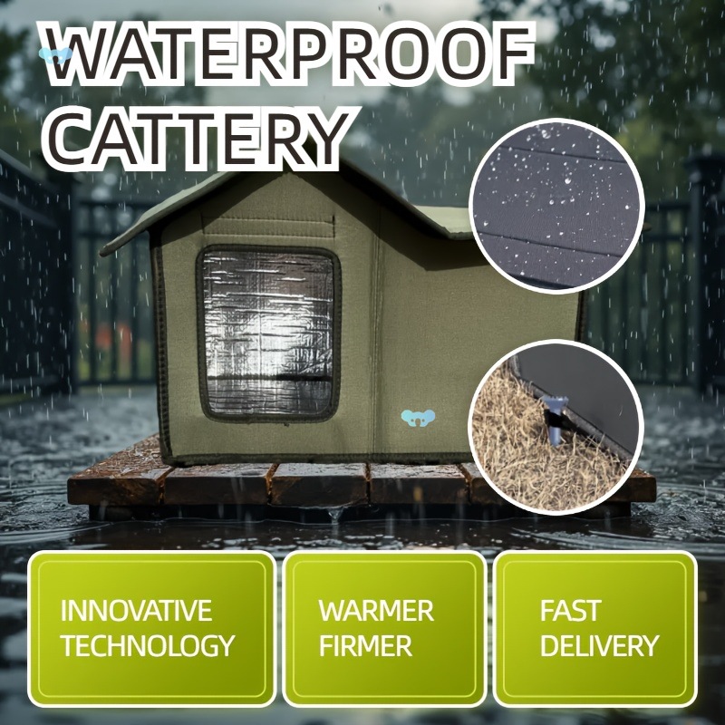 1pc Multi functional Outdoor Cat House: Portable Heat跨境|ru