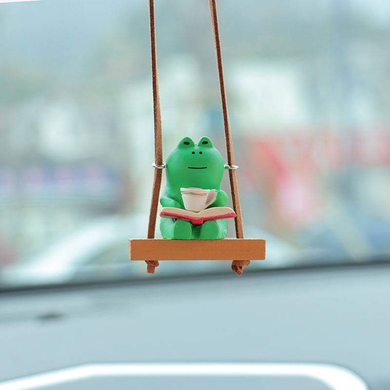 Cartoon frog sitting sofa cross-border car decoration interior pendant pendant car pendant decoration