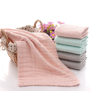 25*50 Colorful High-Density Plain Children's Towel Wholesale Kindergarten Baby Hand Towel Infant Cotton Saliva Towel