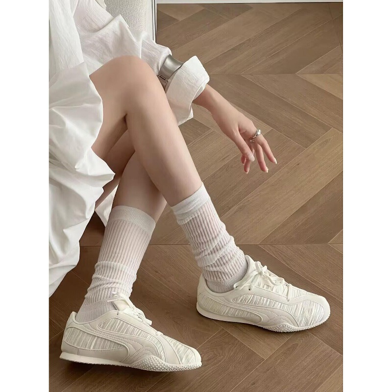Sheepskin Genuine Leather Flat-Soled Forrest Gump Shoes for Women, Versatile, Lightweight, Breathable, Sports and Casual White Sneakers Sheepskin Genuine Leather Flat-Soled Forrest Gump Shoes for Women, Versatile, Lightweight, Breathable, Sports and Casual White Sneakers