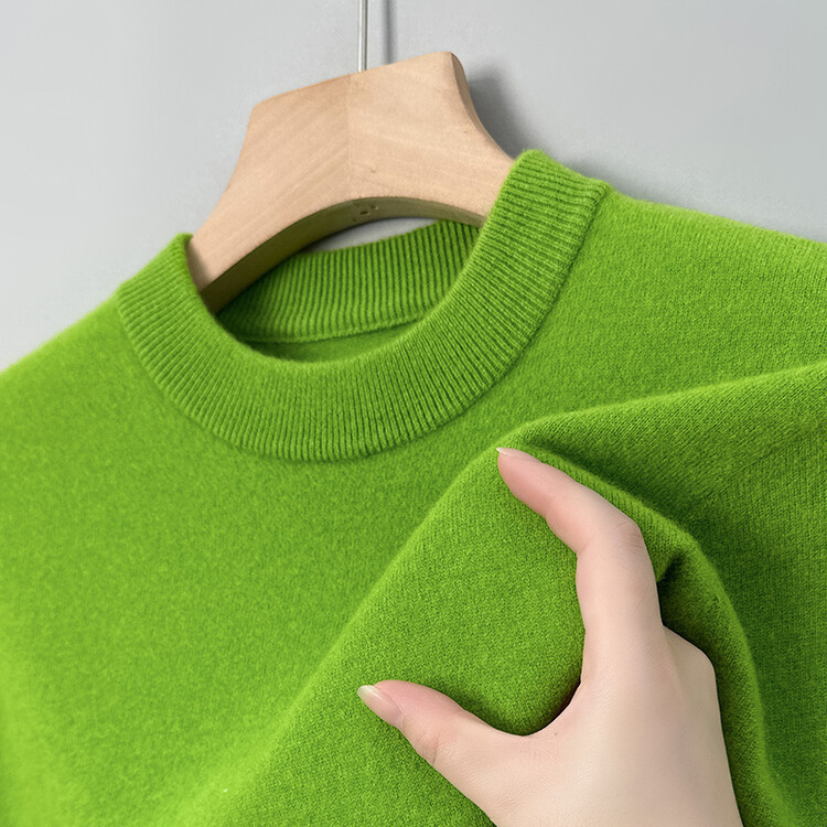 Men's Thick Knit Sweater with a Half Turtleneck, Solid Color, Warm and Casual, Winter Thick Version, 320g