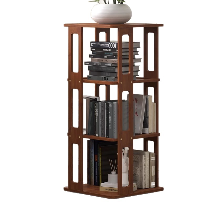 Estantería giratoria para el hogar Estante de exhibición de estantería para niños simple de varias capas Sala de estar Sala de estudio Estante de piso de almacenamiento de libros