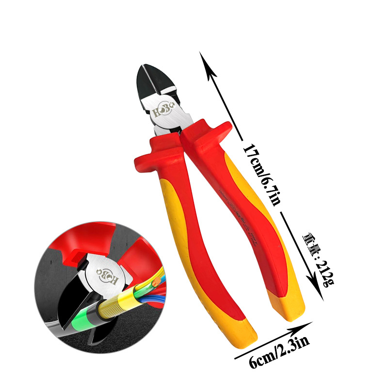 Alicates para electricistas multifuncionales transfronterizos, serie de aislamiento, alicates para pelacables, alicates de punta fina, alicates para cables especiales para electricistas