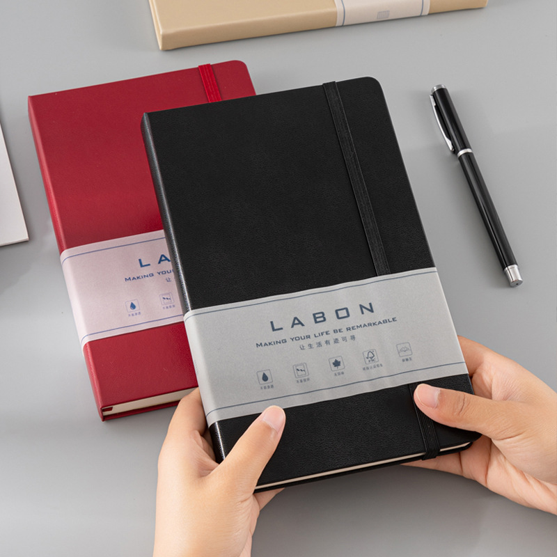 A5 cuaderno de página de matriz de puntos cuaderno de negocios de alta gama empresa mayorista más logo bloc de notas libro de correa de tapa dura tipo M