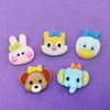 Cartoon resin with animals, handle with accessories, phone case, hair accessory, duck, with little bears