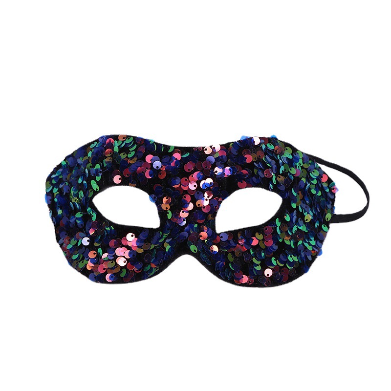 Máscara veneciana con lentejuelas degradadas, máscara elegante para fiestas y carnaval