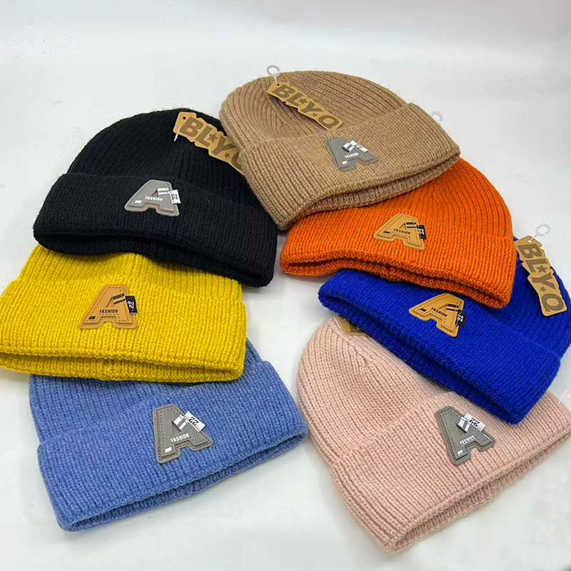 Knitted Beanie Hat For Winter Warmth, Thick And Versatile Design_voghion.com