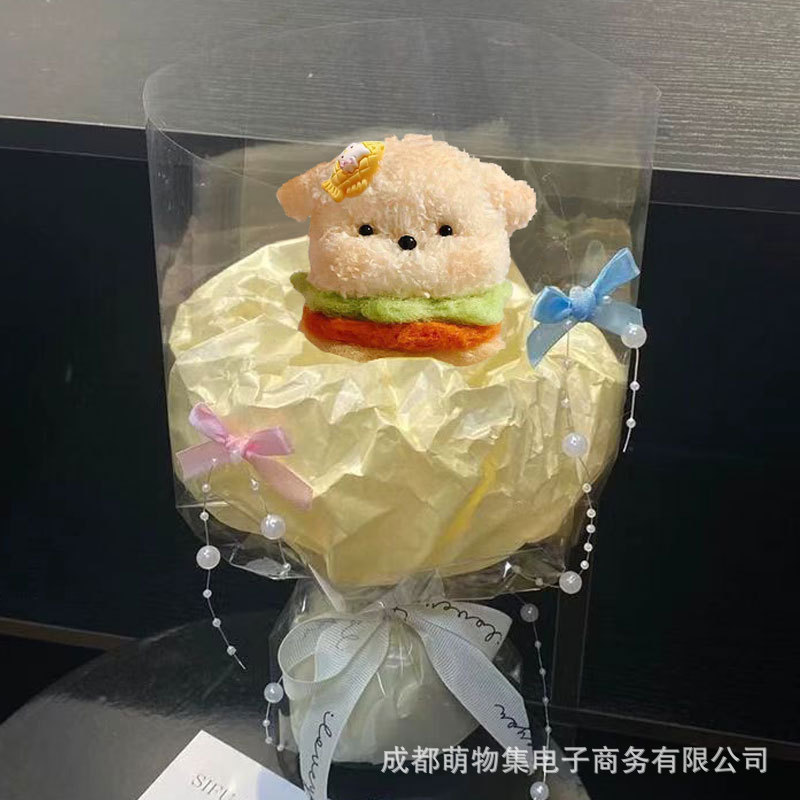 【재료 팩】햄버거 개 꽃다발 # 206