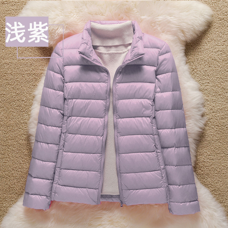 2025 New Winter Lightweight down Jacket Women's Short Korean Style Large Size Slim Slim Hooded Jacket Trendy A8570
