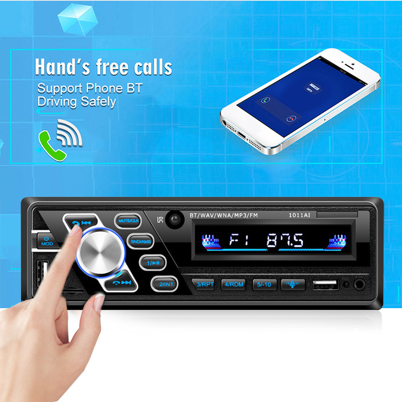 24V Truck Single Spindle Car Bluetooth Hands-Free Mp3 Player USB Card Fm Radio 1011Ai