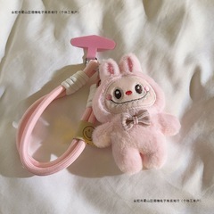 かわいいぬいぐるみ携帯電話ケースペンダントガールハートグリーンラブ布インペンダントバッグカメラストラップ