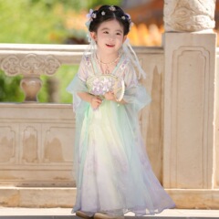 2025秋季新款女童汉服中国风超仙气公主裙女孩古装连衣裙儿童唐装