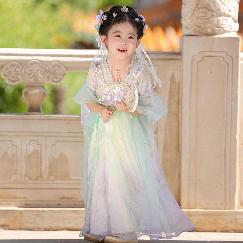 2025秋季新款女童汉服中国风超仙气公主裙女孩古装连衣裙儿童唐装|undefined