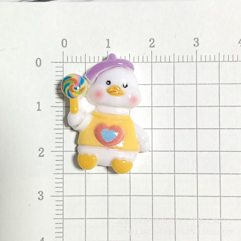 光沢のあるかわいい小さな白いアヒル樹脂アクセサリー diy クリーム接着剤自家製ヘアピン携帯電話ケース電気自動車パッチ卸売|undefined