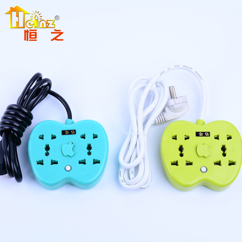 二圆插头449新款插座 接线板水果形智能排插带线板