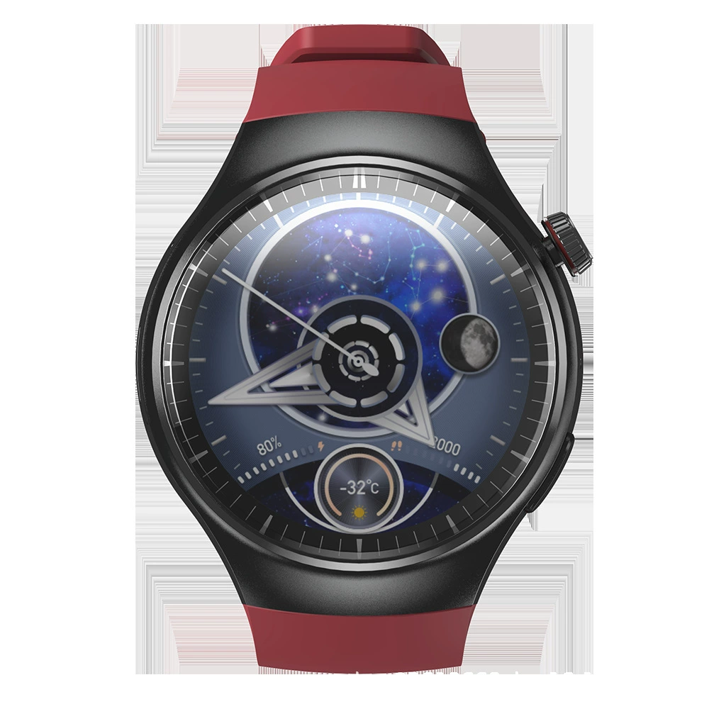 AMOLED 1.4‑дюймовый круглый экран, GPS‑навигация, звонки, мультиспортивный DM80 Android 4G смарт‑часы со стальным ремешком