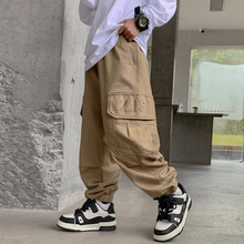 童装男童工装裤春秋季2025新款洋气宽松休闲裤中大儿童秋款长裤