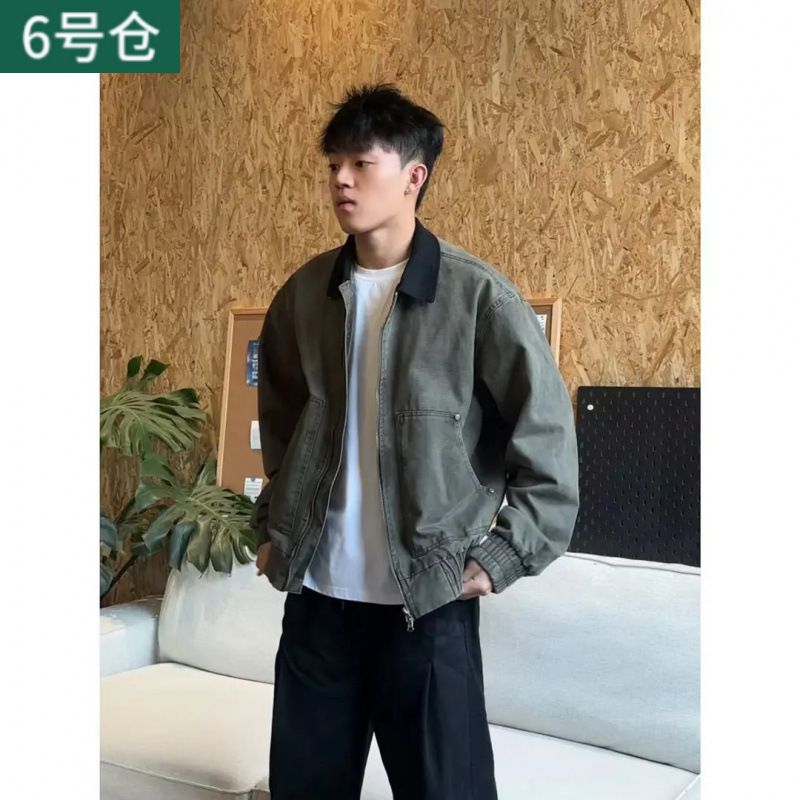 Japanese Detroit Workwear Jacket Retro Loose Versatile Vintage Coat Casual Trendy Korean Version