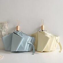 木柄雨伞可印logo一把刻字姓名女生高颜值礼品太阳伞晴雨两用雨伞