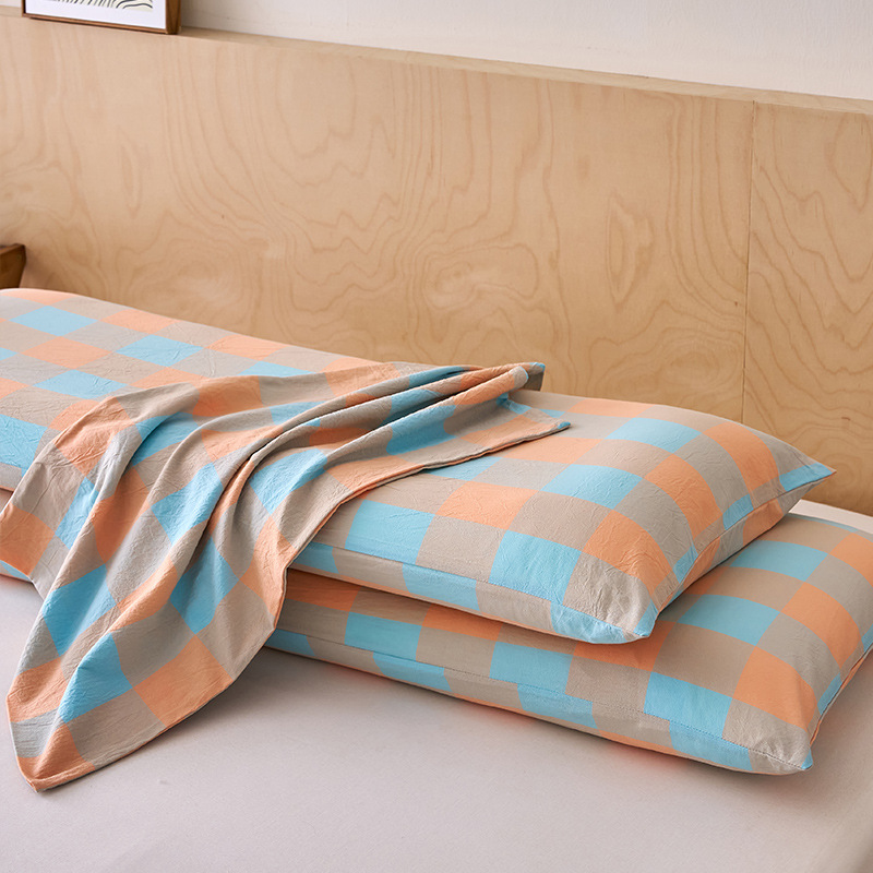 워시드 코튼 롱 베개 커버, 순면, 프린트 없는 스타일, 면 가정용 베개 커버, 더블 베개 커버, 베개 커버, 순면