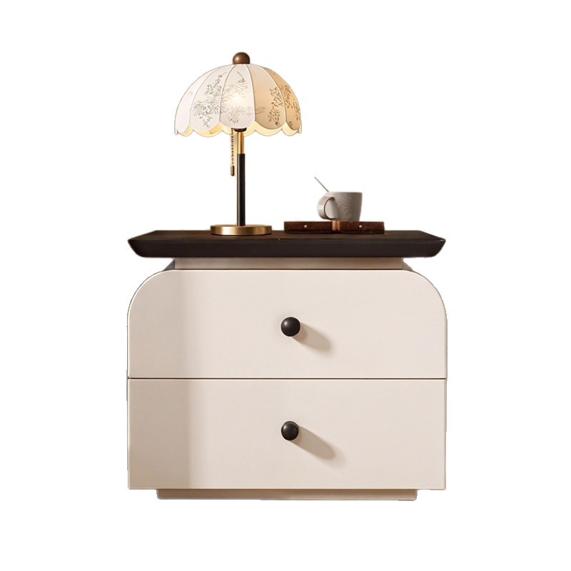 Todo la meseta de cama de madera maciza dormitorio doméstico 2025 explosión de viento de crema pequeño almacenamiento de niños sin instalación de gabinete de almacenamiento